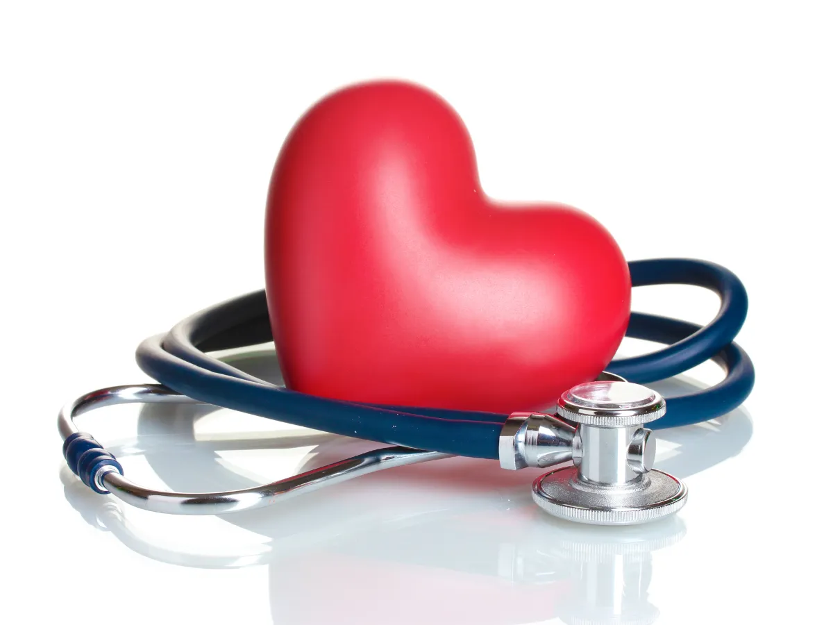Red heart and stethoscope, representing care for your Medicare